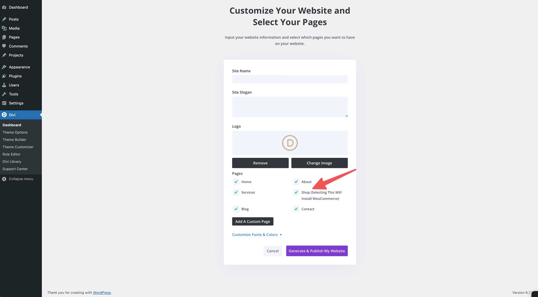 Branding Coach starter site for Divi