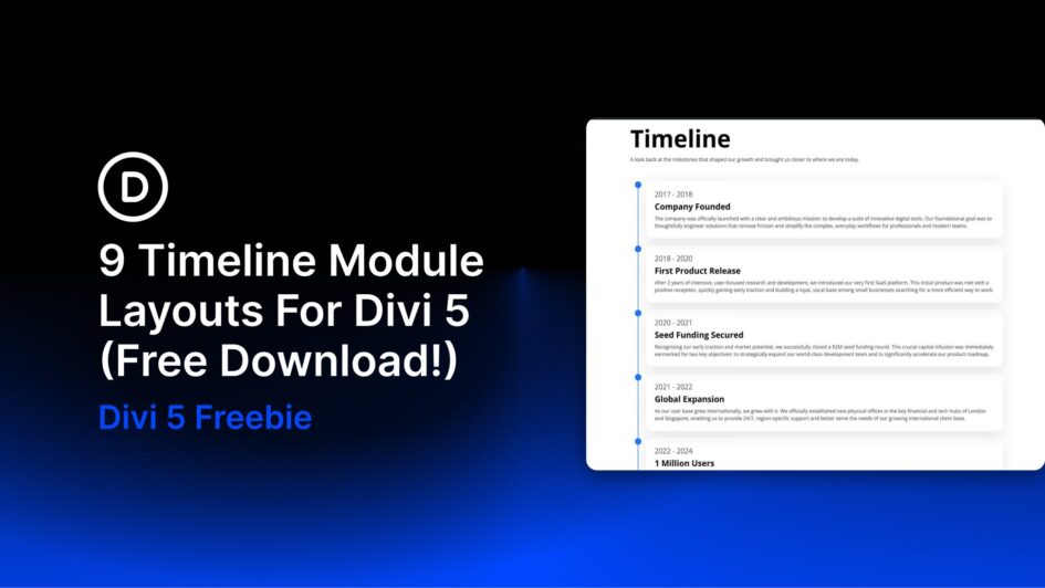 9 timeline module layouts for divi 5 free download