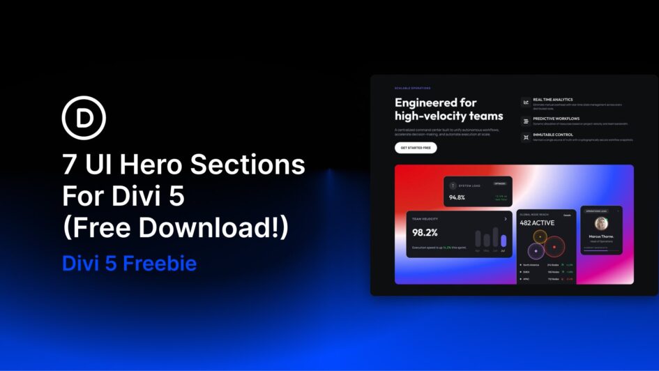 7 ui hero sections for divi 5 free download
