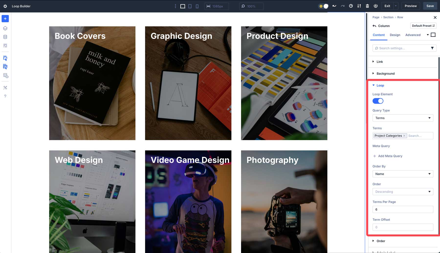 Divi 5 Loop Builder