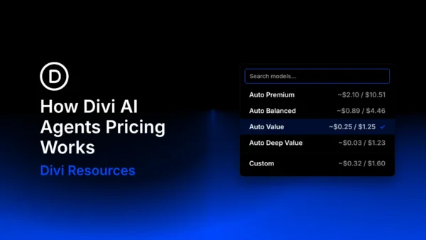 Blog post about how divi ai agents pricing works