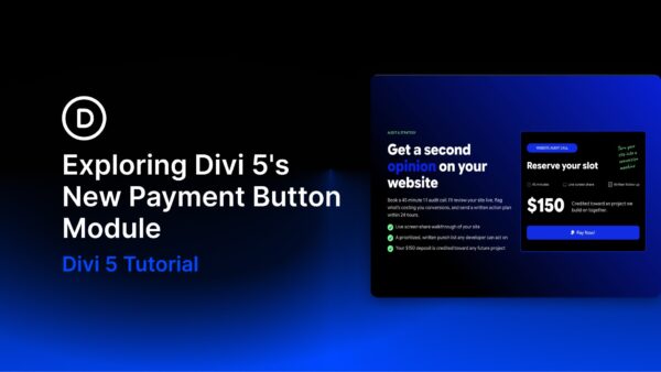 Exploring divi 5s new payment button module
